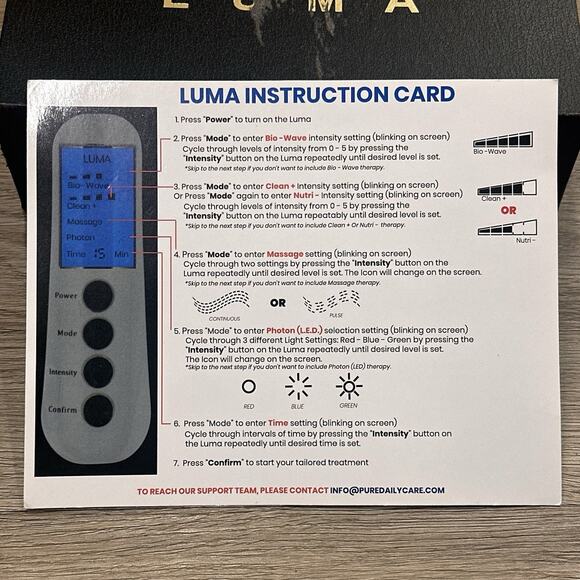 PURE DAILY CARE LUMA Skin Therapy Anti-Aging Wand 4-in-1 Opened box - Picture 8 of 16